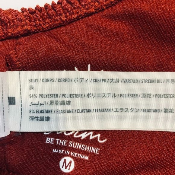 Hollister Burgundy Red Halter Swimsuit Top Women's Size Medium - Picture 5 of 5